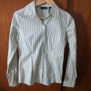 New York &Co striped button down shirt